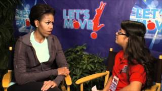 Interview with First Lady Michelle Obama Part 2 The First Lady Gets Kids Moving [upl. by Ramgad]