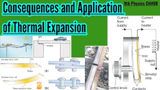 9th Class Physics Consequence amp Application of Thermal Expansion  Physics Ch 8 Thermal Properties [upl. by Larrad]