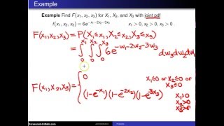 Multivariate distributions joint cumulative distribution functions  Example 1 [upl. by Latsryk]