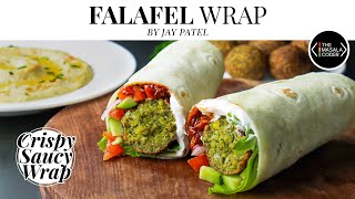 Falafel Wrap Recipe  Saucy amp Crispy Falafel Wrap  With Hummus amp Tortilla Recipe  Jay Patel [upl. by Legnaesoj]