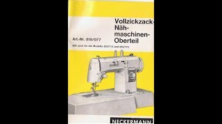 Manual Neckermann Brillant Voll Zickzack Nähmaschine Sewing machine Швейная машина Instruction [upl. by Odetta]