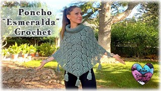 Poncho quotEsmeraldaquot Crochet Relief quotLidia Crochet Tricotquot [upl. by Aelgna140]