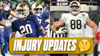 Notre Dame football news Benjamin Morrison Mitchell Evans injury UPDATES  More Irish intel ☘️ [upl. by Airenahs]