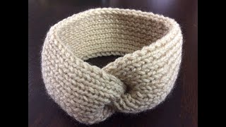 Knitted headband Great project for beginner Complete tutorial [upl. by Profant]