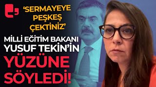 BAKANIN YÜZÜNE SÖYLEDİ Sera Kadıgilden Milli Eğitim Bakanı Yusuf Tekine tepki [upl. by Isidor345]