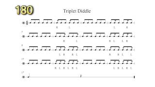 The Best Triplet Diddle Play Along 100240bpm [upl. by Atiuqcir475]