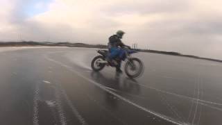 Dirtbike on ICE studded tires [upl. by June]