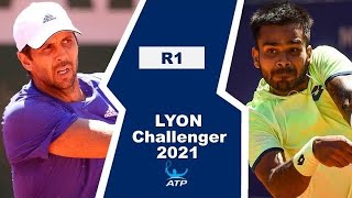 Fernando Verdasco vs Sumit Nagal  LYON 2021 [upl. by Nnairret]