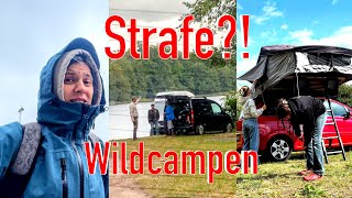 Beinahe Strafe fürs Wildcampen Spontanes DachzeltAbenteuer ⛺️😅🌳 [upl. by Eedoj]