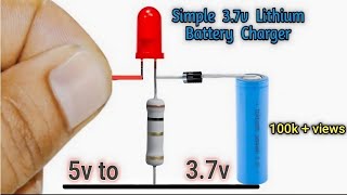 37v Lithium Battery charger very simple and Easy 🔥🔥 Diy 37v Battery Charger circuit  HT DIY [upl. by Akirdnuhs]