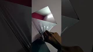 Sticking mirror  Mirror sticker creative decortaion  Square shape  ⬜ ⬛  Tutorial [upl. by Eirot]