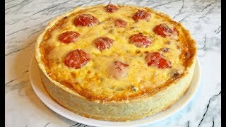 Киш Лорен с Курицей и Грибами  Quiche Lorraine Recipe  Пирог с Курицей и Грибами [upl. by Clancy295]