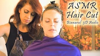 💇 Binaural ASMR Haircut Hair Brushing amp Scalp Massage  3D Scissors amp Softly Spoken Real Roleplay [upl. by Hershel350]