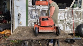 1974 Jacobsen turbo vent mower estate sale find will it run after sitting years [upl. by Virnelli]