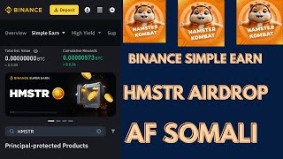 Binance Simple Task Hamster Kombat Explained  AFSOMALI [upl. by Iniretake869]