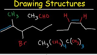 Organic Chemistry Drawing Structures  Bond Line Skeletal and Condensed Structural Formulas [upl. by Acinod]