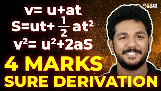 CHAPTER 2  EQUATIONS OF MOTION  4 MARKS DERIVATION  MOTION IN A STRAIGHT LINE [upl. by Tooley294]