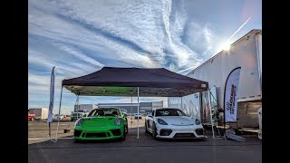 GT3RS vs 718 GTS at AMP [upl. by Hsatan]