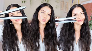 EASY FLAT IRON WAVE TUTORIAL  HOW TO DO BEACH WAVES WAVES WITH A STRAIGHTENER  JUSTINE MARJAN [upl. by Letnahs407]