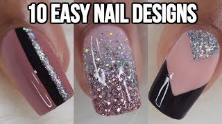 10 EASY NAIL IDEAS NAIL ART COMPILATION [upl. by Mallina]