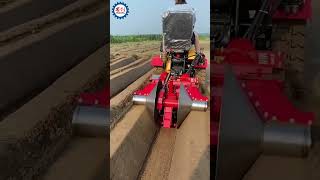 Small Crawler Tractor with Mini Trencher Machine to Plant Strawberry [upl. by Stormi875]