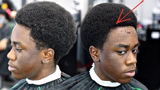 FULL LENGTH LINE UP RESTORATION HAIRCUT TUTORIAL AFRO MID TAPER [upl. by Elden165]