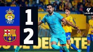 LAS PALMAS 1 vs 2 FC BARCELONA  LALIGA 202324 MD19 [upl. by Fanchon]