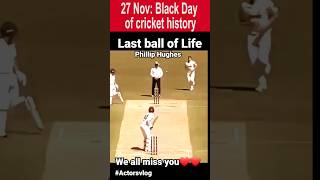 phillip hughes death scene  cricketers who died while playing match  philip hughes incident [upl. by Gates]