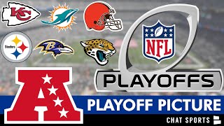 NFL Playoff Picture AFC Clinching Scenarios Wild Card Race And Standings Entering Week 13 Of 2023 [upl. by Aihsekan338]