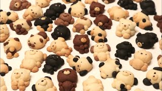 どうぶつスノーボールクッキーの作り方🍪animal snowboll cookies [upl. by Acinomahs447]