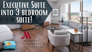 Jr executive suite to 3 bedroom with adjoining rooms Marriott City Center Minneapolis [upl. by Erdnaxela805]