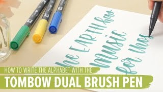 How to Write the Alphabet with the Tombow Dual Brush Pen [upl. by Senzer309]