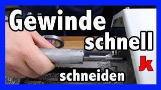 einfach Gewinde schneiden Teil 23 Außengewinde auf der Drehmaschine [upl. by Ettenuj]