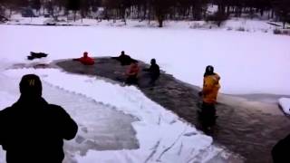 WMU Football Coach PJ Fleck and Wife take Polar Plunge [upl. by Ashly]