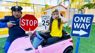 Emma Pretend Play Driving Ride On Car Toy amp Learning Traffic Safety [upl. by Hsekar562]