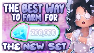 ❄️NEW SET ❌ Multipliers FARM 200K💎 WITH THIS VIDEO Royale High New Set Farming Routine [upl. by Llerahs]