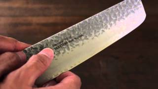 Sakai Takayuki 33 Layered Damascus VG10 Nakiri Knife [upl. by Ellek188]