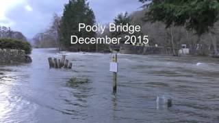 Flooding at Pooley Bridge Cumbria December 2015 [upl. by Des]