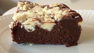 Brownie m mørk og hvid chokolade  Opskrift  125 [upl. by Asiruam338]