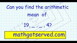 al2 sequences and series finding the arithmetic mean mathgotserved vtext [upl. by Arretak135]