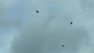 F16 flyover Brunssum at Memorial day Margraten 2022 [upl. by Ymeraj311]