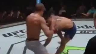 Edson Barbozas fight ENDING leg kicks [upl. by Ennayk764]