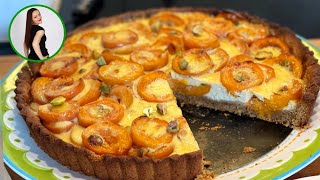 Aprikosenkuchen Rezept  Aprikosen Kuchen mit Dinkelmehl  Kuchen mit Aprikosen und Schmand [upl. by Ileray]