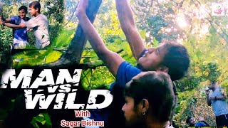 MAN VS WILD  Hindi Dubbed Version  Comedy video  balansherboy [upl. by Donnelly584]