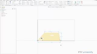 Adding Dimensions to a Sketch in Creo Parametric 20 [upl. by Peterman]