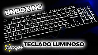 UNBOXING Teclado Semi mecânico USB W560 com iluminação Led Branco [upl. by Blanche356]