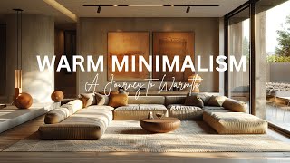 WARM MINIMALISM  Interior Design Style  36 Warm amp Cozy Living Room Ideas [upl. by Aneerbas]