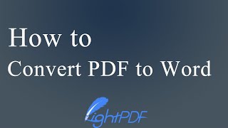 How to Convert PDF to Word Document Free amp No Watermark [upl. by Fellows487]