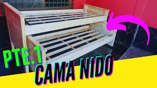 como crear de manera facil una cama nido doble en madera parte 1 [upl. by Eleonore153]