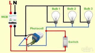 photocell sensor bypass circuit wiring diagram [upl. by Iseabal]